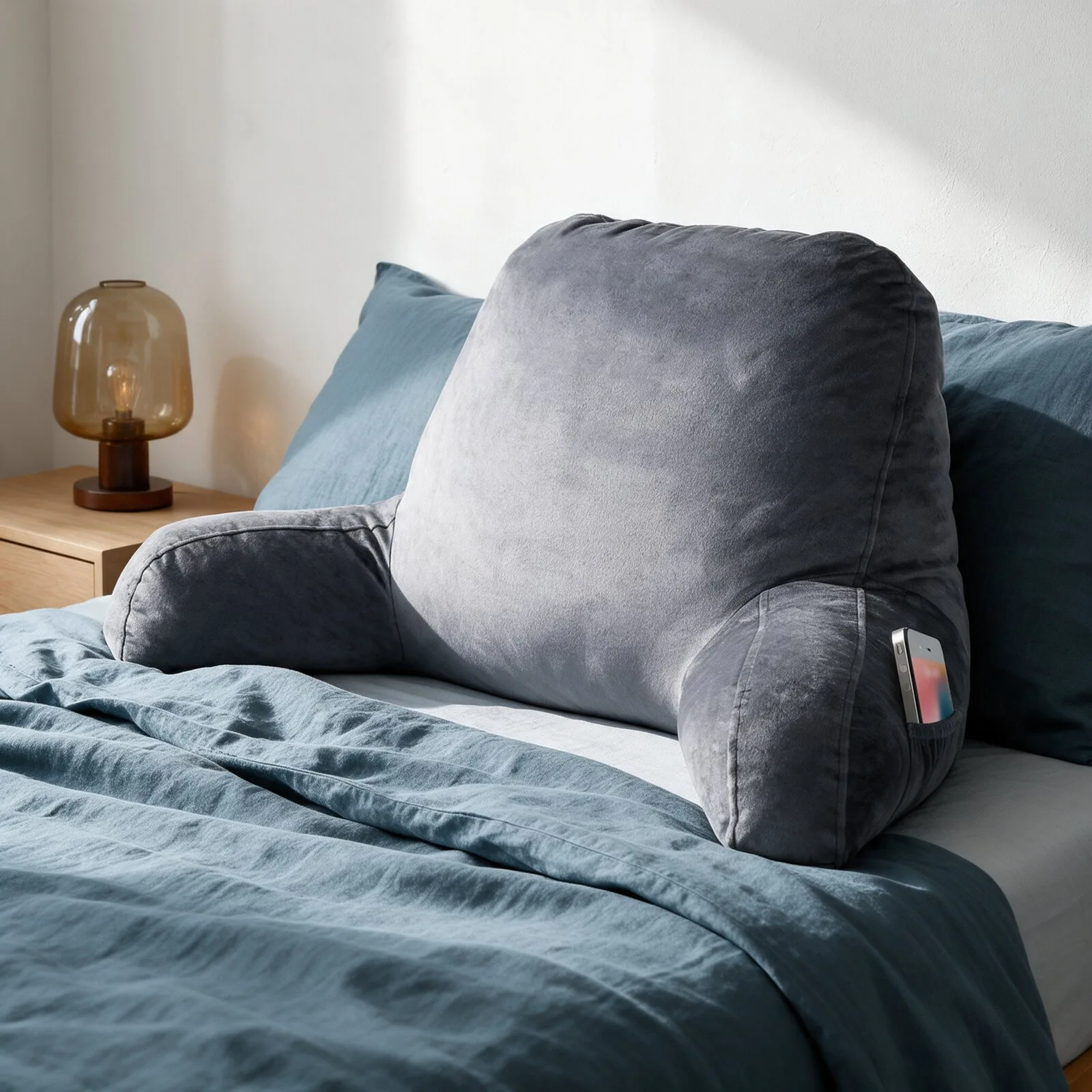 Almofada Encosto com Braços para Cama