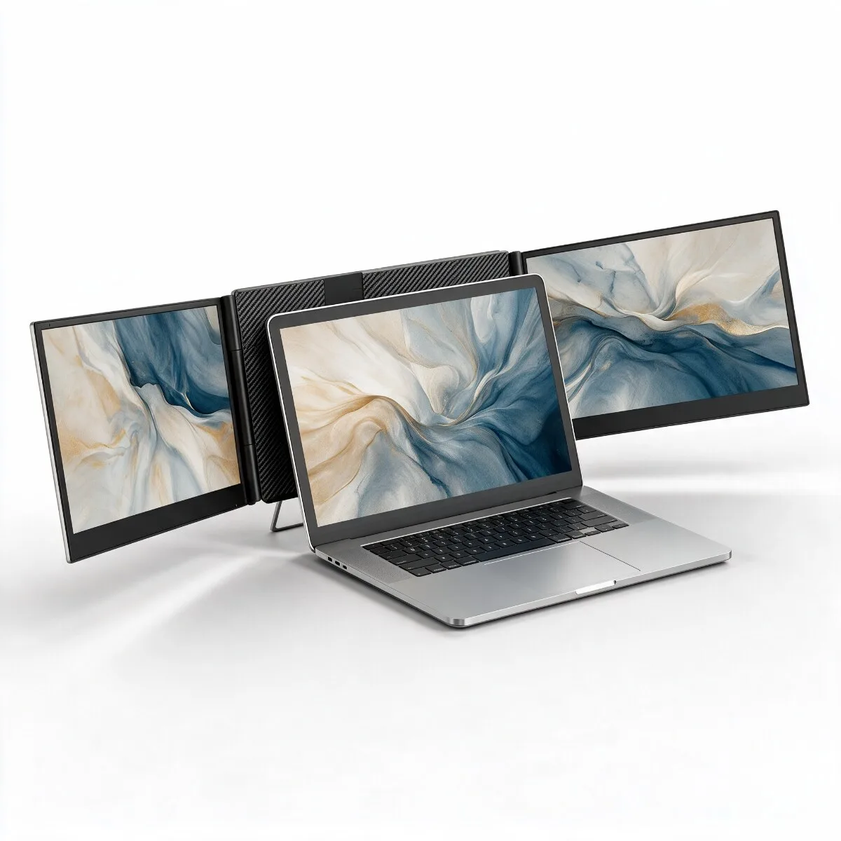 Extensor de Tela Triplo para Notebook – 2 Telas Full HD que Abrem dos Lados